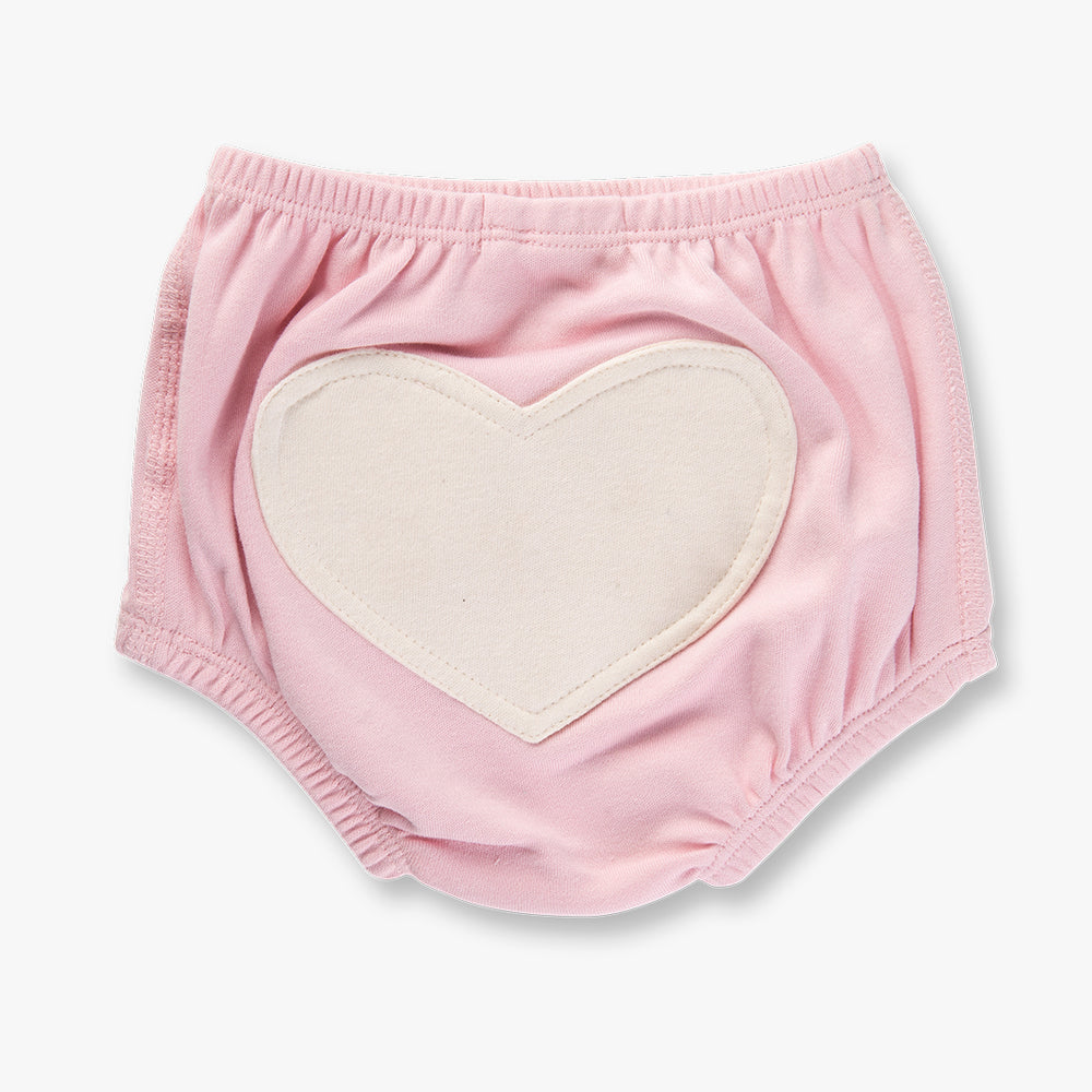 Dusty Pink Heart Bloomers - Sapling Child Canada