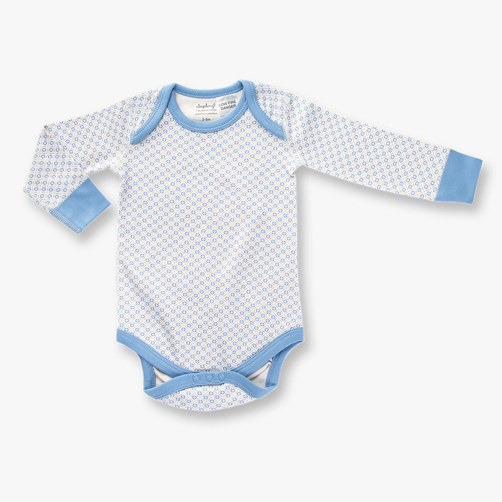 Little Boy Blue Long Sleeve Bodysuit - Sapling Child Canada